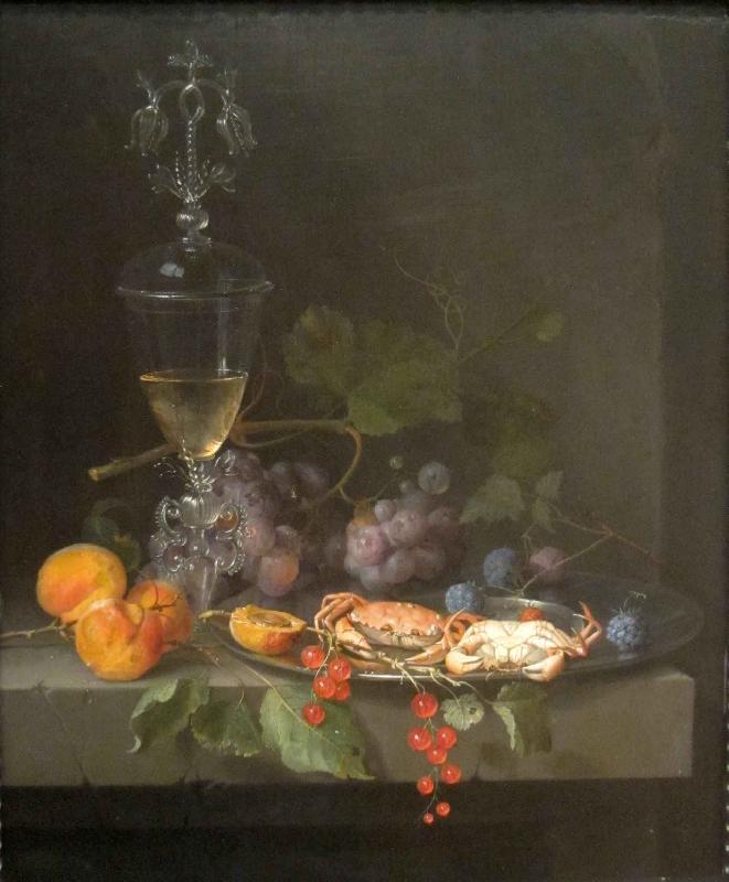 Abraham Mignon Still Life with Crabs on a Pewter Plate Germany oil painting art